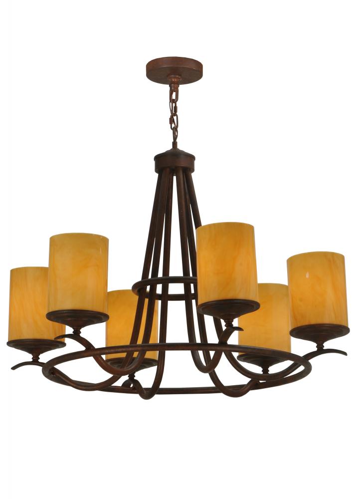 36" Wide Octavia 6 LT Chandelier