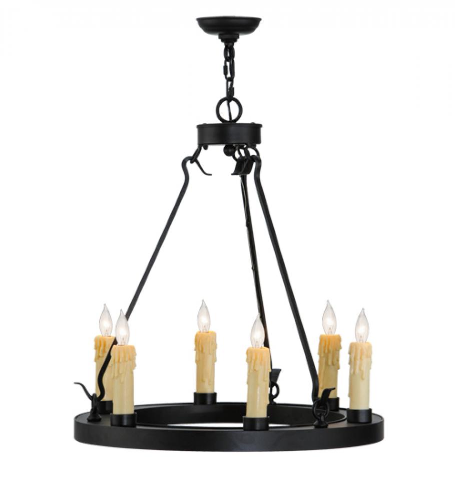 24"W Deina 6 Light Chandelier