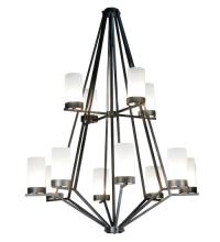 2nd Avenue Designs White 115096 - 60&#34;W Galen 12 Lt Two Tier Chandelier