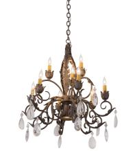 2nd Avenue Designs White 116318 - 26&#34;W New Country French 9 LT Chandelier