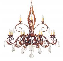 2nd Avenue Designs White 120354 - 48&#34; Wide Country French 12 Light Two Tier Chandelier