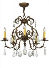 2nd Avenue Designs White 135403 - 24&#34;W Chantilly 5 LT Chandelier