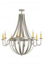 2nd Avenue Designs White 145268 - 48&#34;W Barrel Stave Metallo 8 LT Chandelier