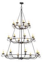 2nd Avenue Designs White 151278 - 60&#34;W Estrella 24 LT Three Tier Chandelier