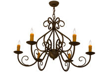 2nd Avenue Designs White 160714 - 36&#34;W Jenna 6 LT Chandelier