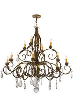 2nd Avenue Designs White 164238 - 50&#34;W New Country French 12 LT Chandelier