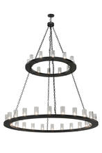 2nd Avenue Designs White 164615 - 72&#34;W Loxley 36 LT Two Tier Chandelier