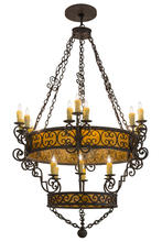 2nd Avenue Designs White 165159 - 48&#34;W Isabo 24 LT Two Tier Chandelier