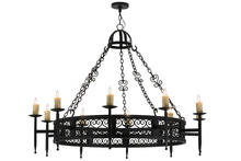 2nd Avenue Designs White 165221 - 60&#34;W Toscano 10 LT Chandelier