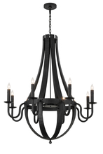 2nd Avenue Designs White 166800 - 42&#34;W Barrel Stave Metallo 8 LT Chandelier