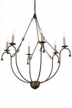 2nd Avenue Designs White 182548 - 32&#34;W Vienna 6 LT Chandelier