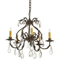 2nd Avenue Designs White 199258 - 24&#34; Wide Chantilly 5 Light Chandelier