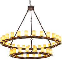 2nd Avenue Designs White 202794 - 84&#34; Wide Noziroh Ring 46 Light Two Tier Chandelier