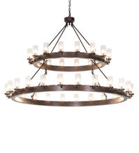 2nd Avenue Designs White 232940 - 72&#34; Wide Noziroh Ring 40 Light Two Tier Chandelier