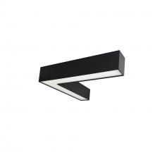 Nora NLUD-L334B - &#34;L&#34; Shaped L-Line LED Indirect/Direct Linear, 3781lm / Selectable CCT, Black Finish