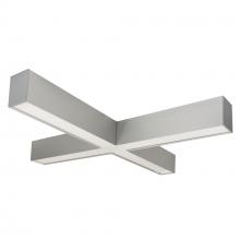 Nora NLUD-X334A/OS - &#34;X&#34; Shaped L-Line LED Indirect/Direct Linear, 6028lm / Selectable CCT, Aluminum finish, with