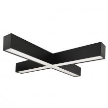Nora NLUD-X334B - &#34;X&#34; Shaped L-Line LED Indirect/Direct Linear, 6028lm / Selectable CCT, Black finish