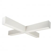 Nora NLUD-X334W - &#34;X&#34; Shaped L-Line LED Indirect/Direct Linear, 6028lm / Selectable CCT, White finish