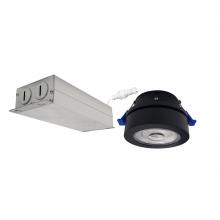 Nora NMW-430B - 4&#34; M-Wave Can-less Adjustable LED Downlight, 3000K, Black finish