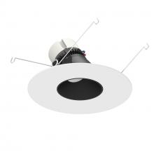 Nora NPR-56RSLACDXBMPW - 5&#34;/6&#34; Pearl LED Round Adjustable Slot Retrofit, 700lm / 12W, Comfort Dim, Black Reflector /