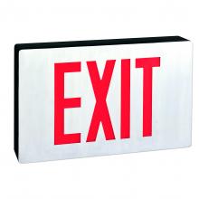 Nora NX-606-LED/R/2F - Die-Cast LED Exit Sign w/ Battery Backup, Double-Faced Aluminum w/ 6&#34; Red Letters in Black