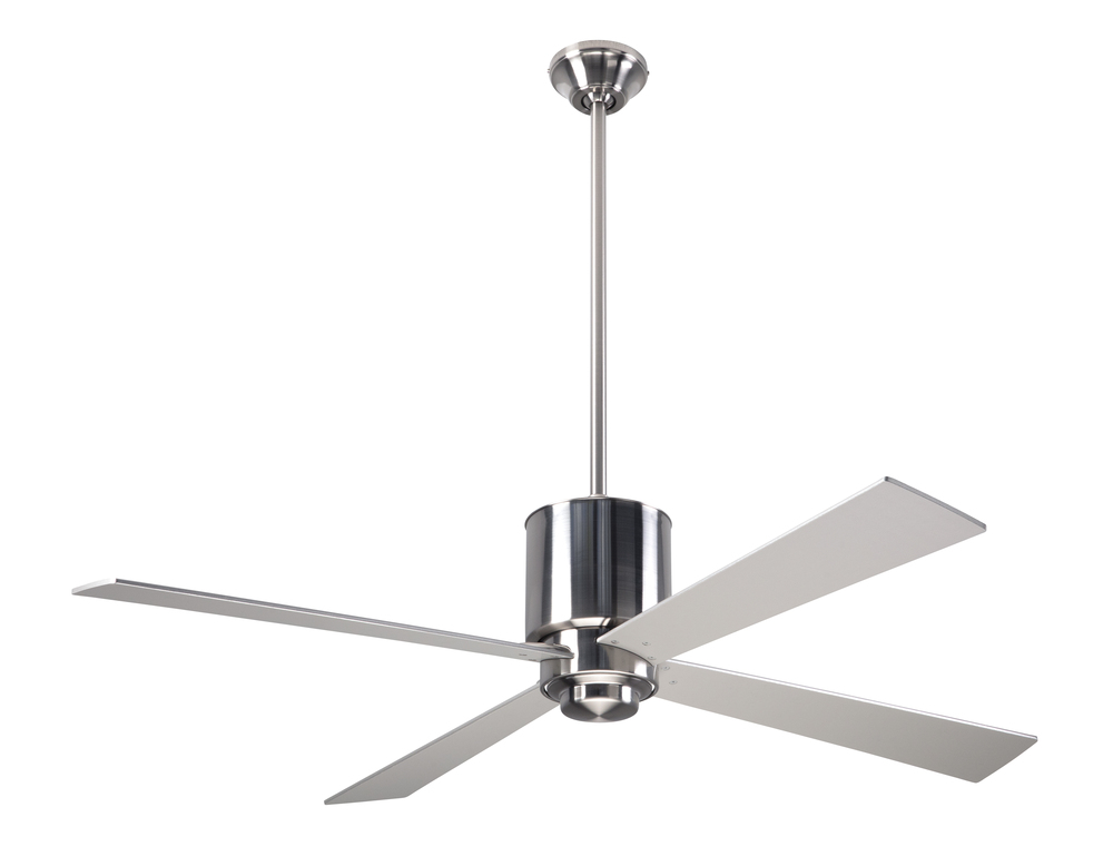 Lapa Fan; Bright Nickel Finish; 50" Black Blades; No Light; Fan Speed Control