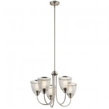Kichler 52269NI - Voclain 17.5&#34; 5 Light Chandelier with Mesh Shade in Brushed Nickel