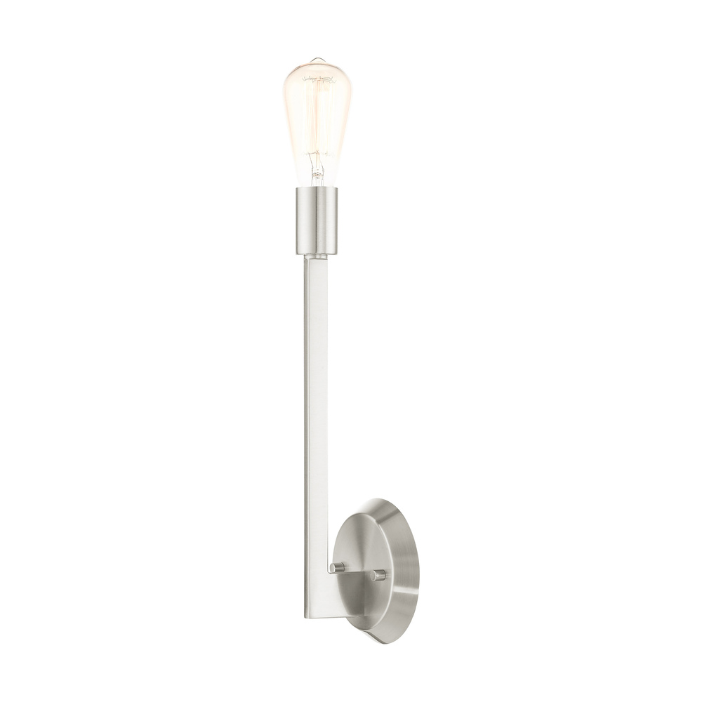 1 Lt Brushed Nickel Wall Sconce