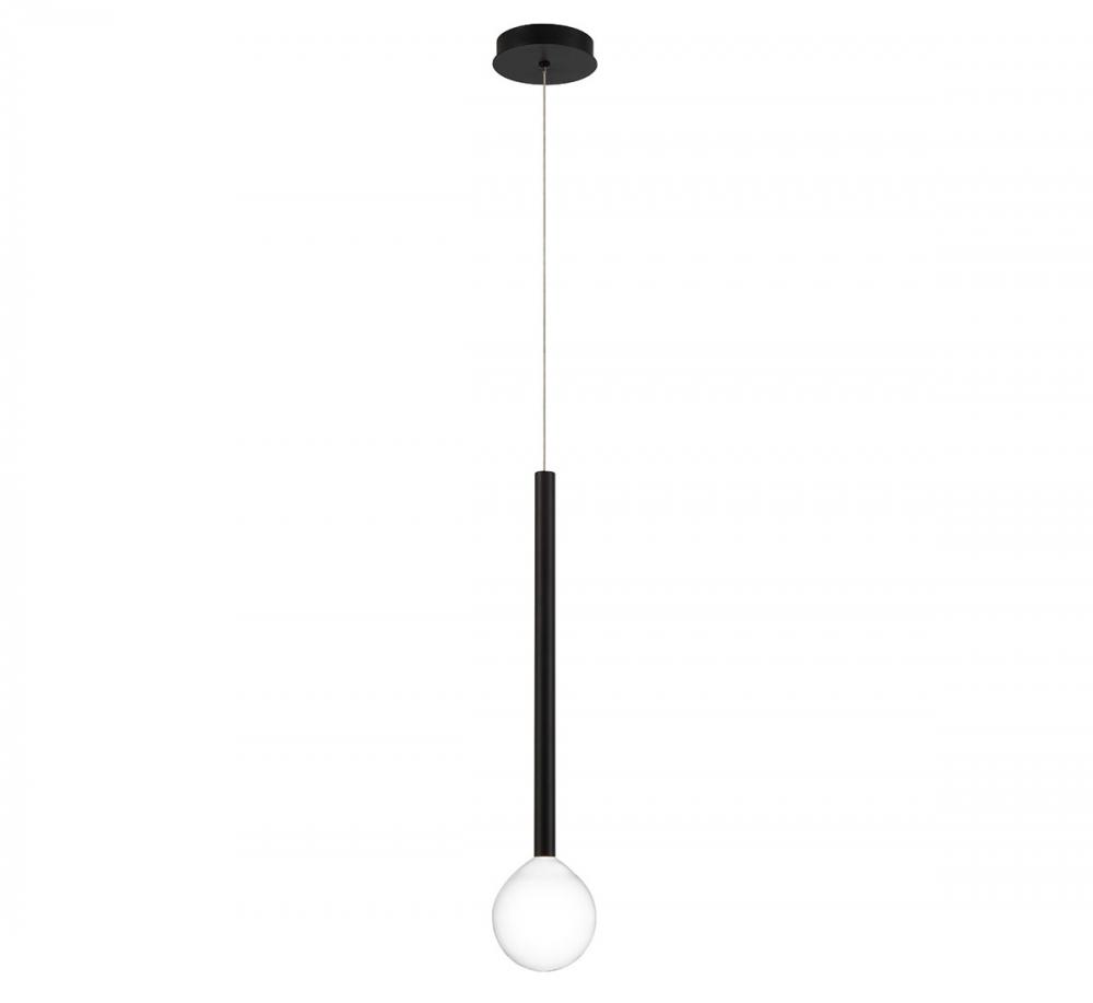 Positano, 1 Light LED Pendant, Matte Black