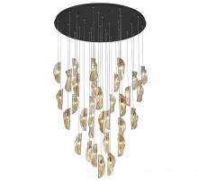Lib & Co. US 10169-018-02 - Sorrento, 32 Light LED Grand Chandelier, Amber, Black Canopy