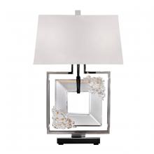 Schonbek Forever SJ2330-RGO702R - Eva 2 Light 120V Table Lamp in Polished Chrome with Clear Radiance Crystal and Gold Rope