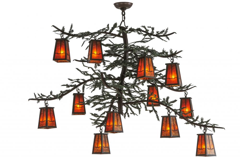 53"W Pine Branch Valley View 12 LT Chandelier