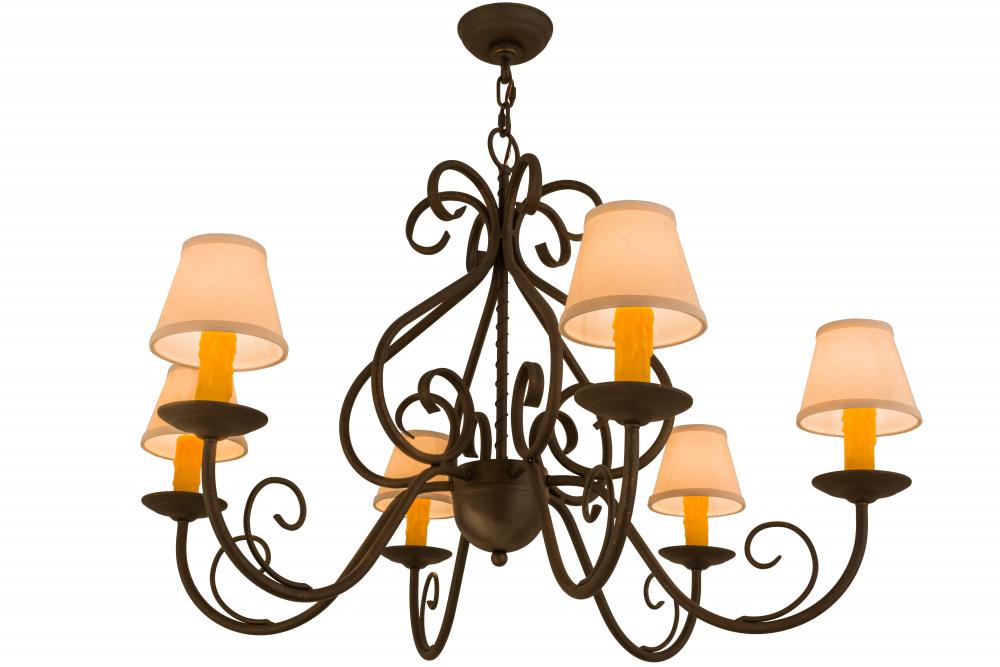 36"W Jenna 6 LT Chandelier