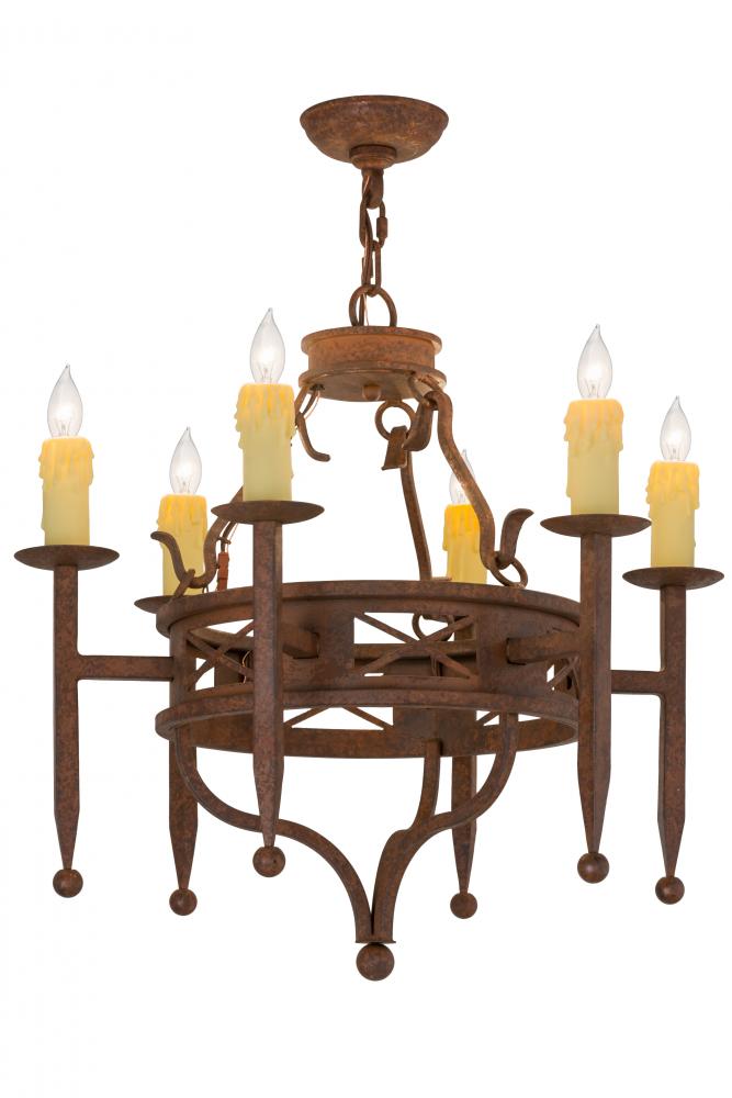 24"W Jasmine 6 LT Chandelier