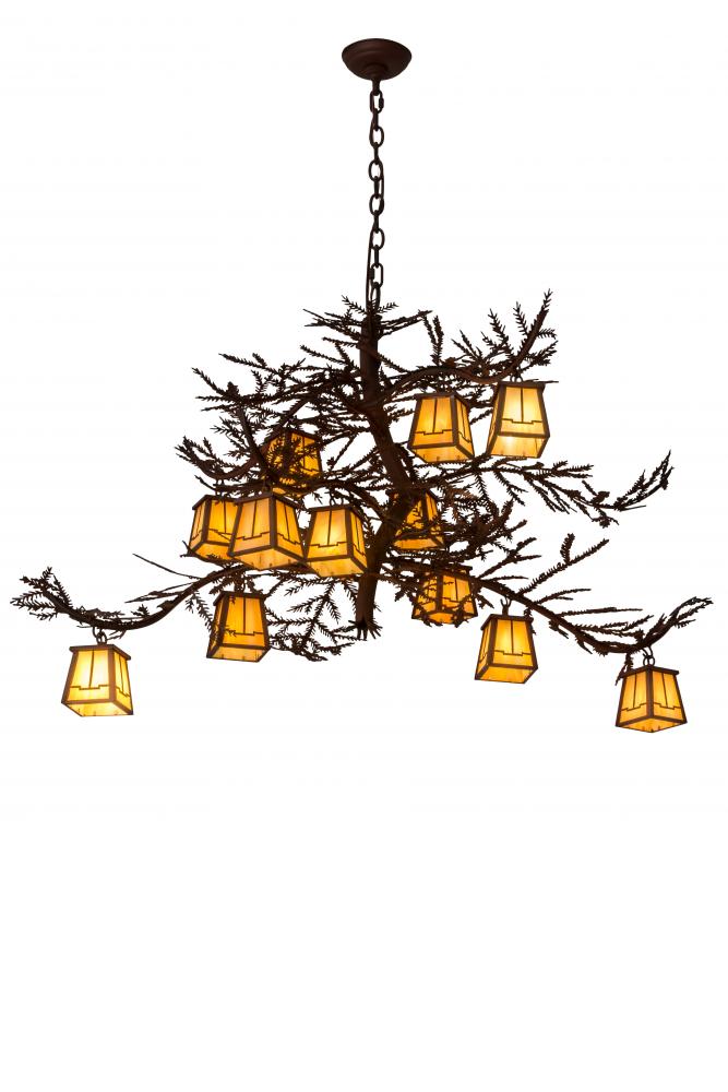 54"W Pine Branch Valley View 12 LT Chandelier