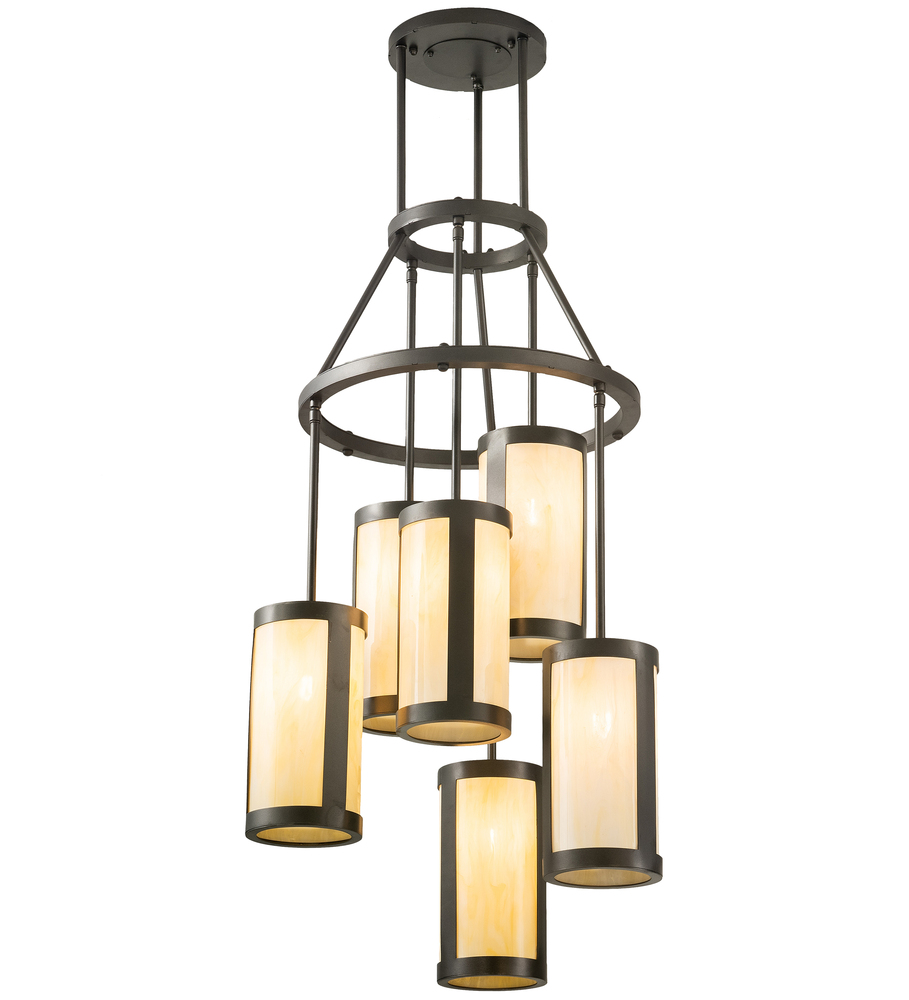 24" Wide Cartier 6 Light Chandelier