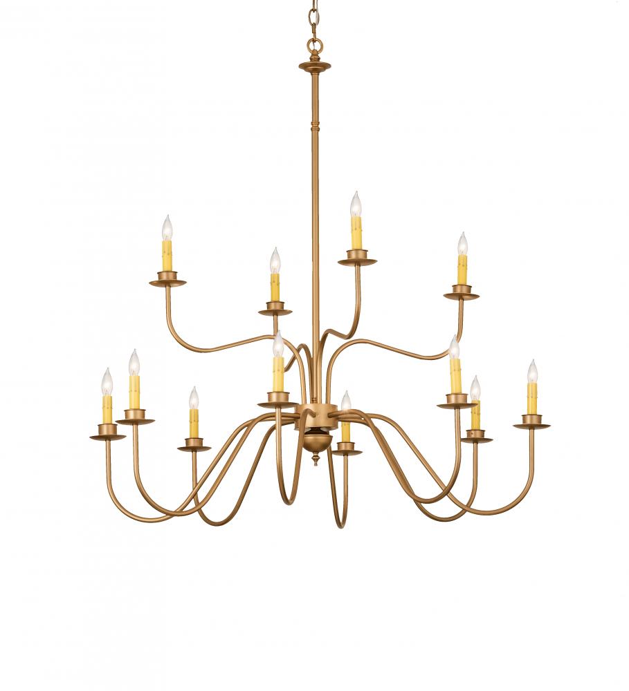 42" Wide Ean 12 Light Two Tier Chandelier