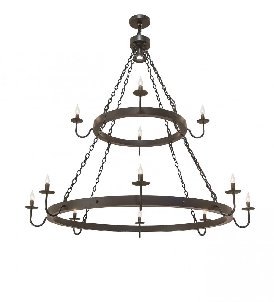 60" Wide Suffolk Two Tier Chandelier