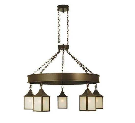 48"W Bigfork 5 LT Lantern Chandelier