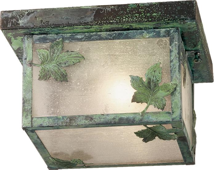 10"Sq Hyde Park Maple Leaf Flushmount