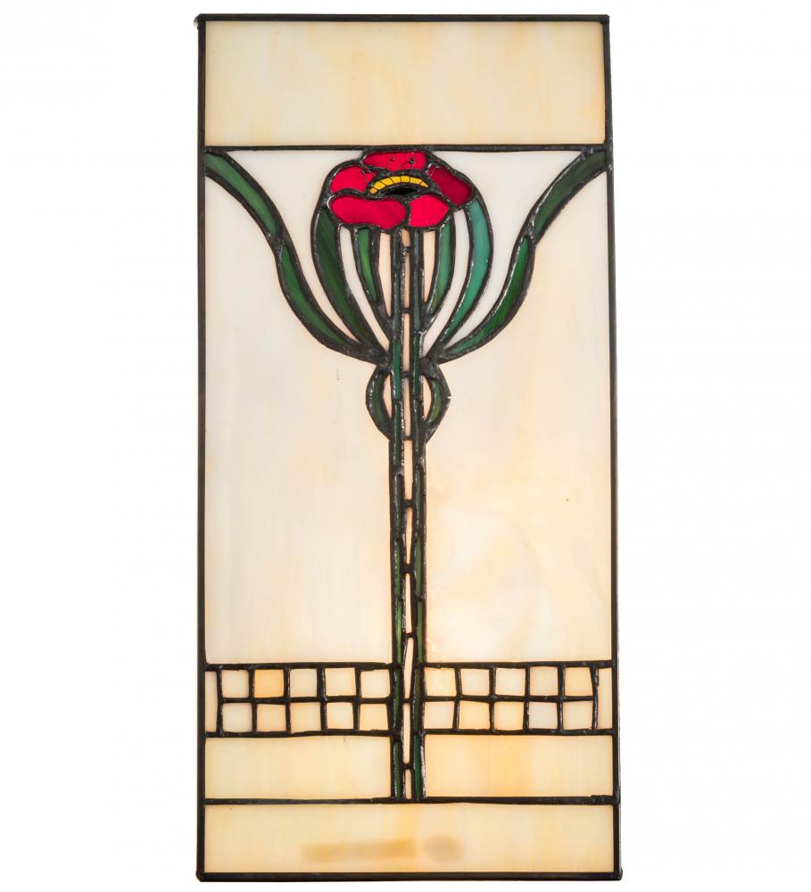 6" Wide X 12" High Poppy Window