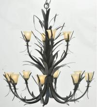 Meyda Blue 107852 - 52&#34; Wide Flowering Wheat 12 LT Chandelier