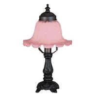 Meyda Blue 11247 - 12.5&#34; High Fluted Bell Pink Mini Lamp