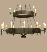 Meyda Blue 112829 - 72&#34;W Warwick 18 LT Two Tier Chandelier