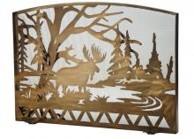 Meyda Blue 113070 - 47&#34;W X 38&#34;H Moose Creek Arched Fireplace Screen