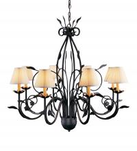 Meyda Blue 116649 - 36&#34; Wide Bordeaux 8 Light Chandelier