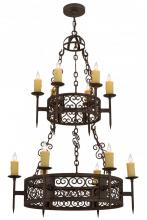 Meyda Blue 120164 - 36&#34;W Toscano 12 LT Two Tier Chandelier