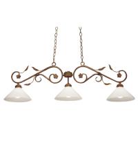 Meyda Blue 120175 - 48&#34; Long Bordeaux 3 Light Island Pendant