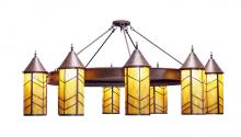 Meyda Blue 120255 - 90&#34; Wide Chevron 10 Light Chandelier