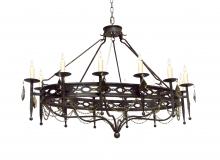 Meyda Blue 120261 - 60&#34; Long Jasmine 12 LT Oblong Chandelier